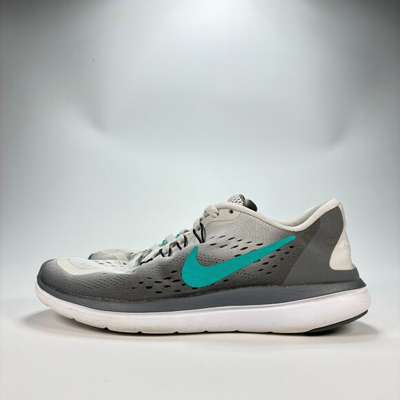 Nike Flex 2017 RN Light Gray Teal Running Shoes Lace Up 898476-007 Womens Sz 6.5 - Picture 4 of 10